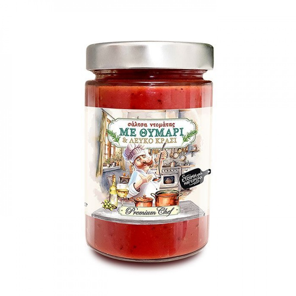 Σάλτσα Ντομάτας με Θυμάρι και Λευκό Κρασί 