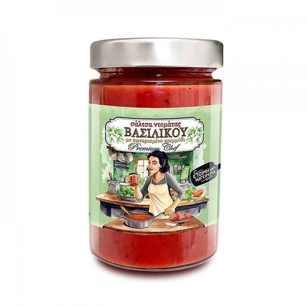 Σάλτσα Ντομάτας Βασιλικού με Σωταρισμένα Κρεμμύδια